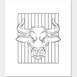 Bull's Head Tribal Posters and Art